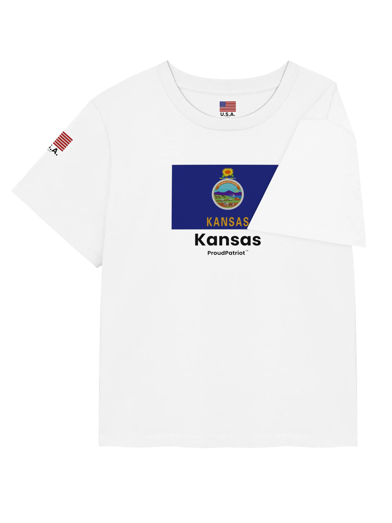 Kansas Women's Ribbed Neck T-Shirt product image (8)