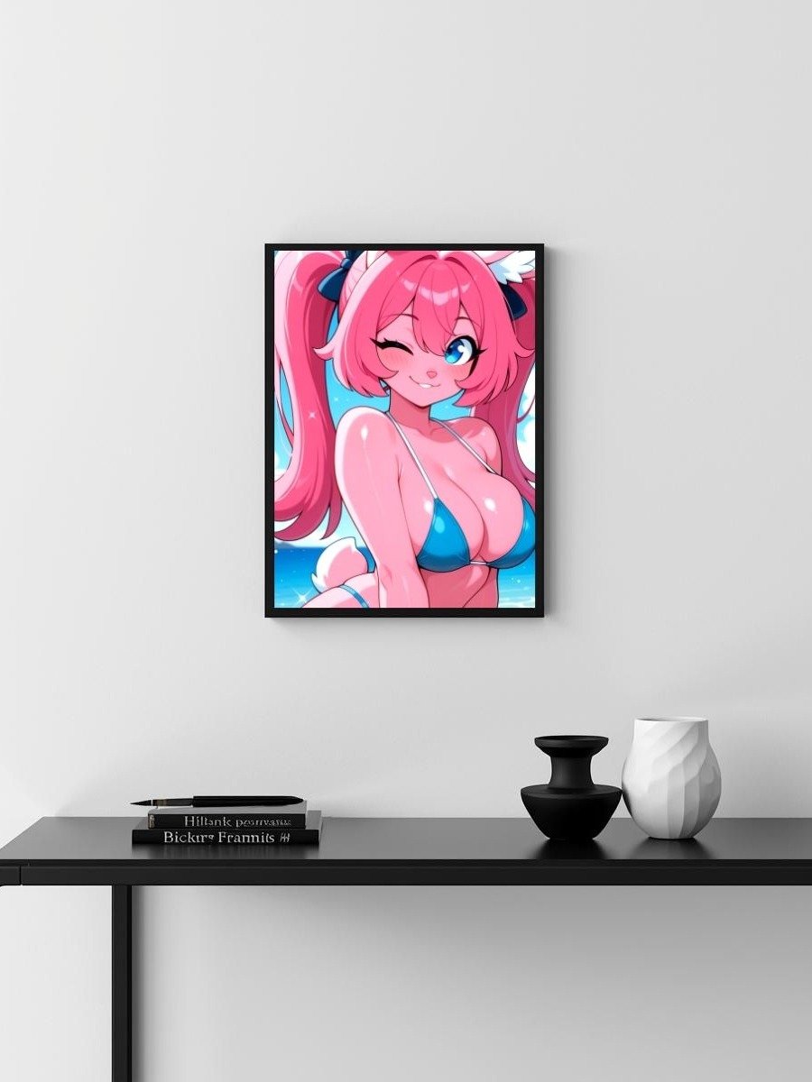 Metal Print - Luna the Pink Fox Beach Wink - 8x10 product image (3)