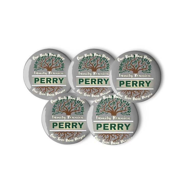 Family Tree Pin Buttons for Perry Family Reunion 2026 | Legacy Edition product image (3)