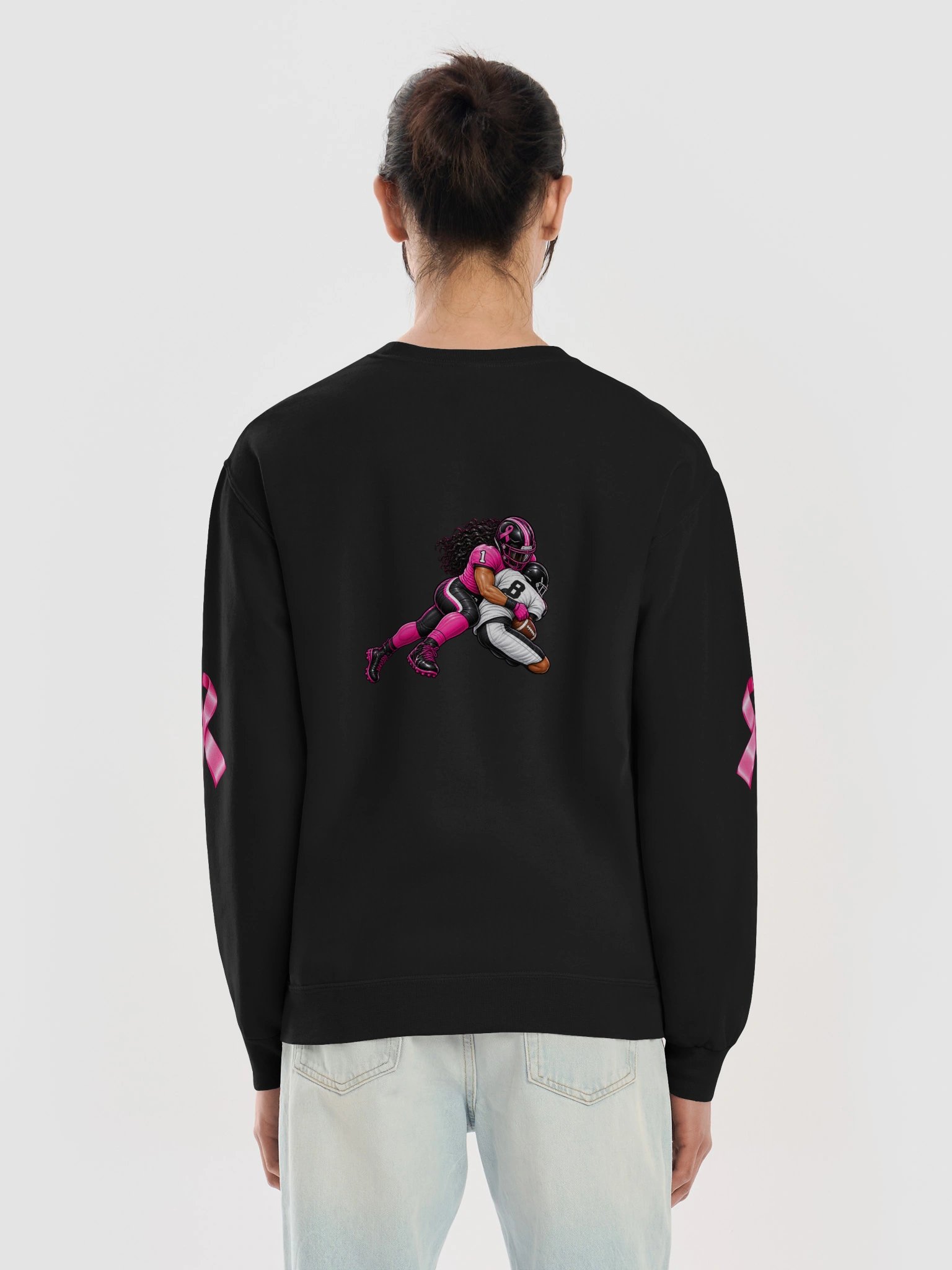 Tackle Breast Cancer Football Awareness Sweatshirt product image (36)