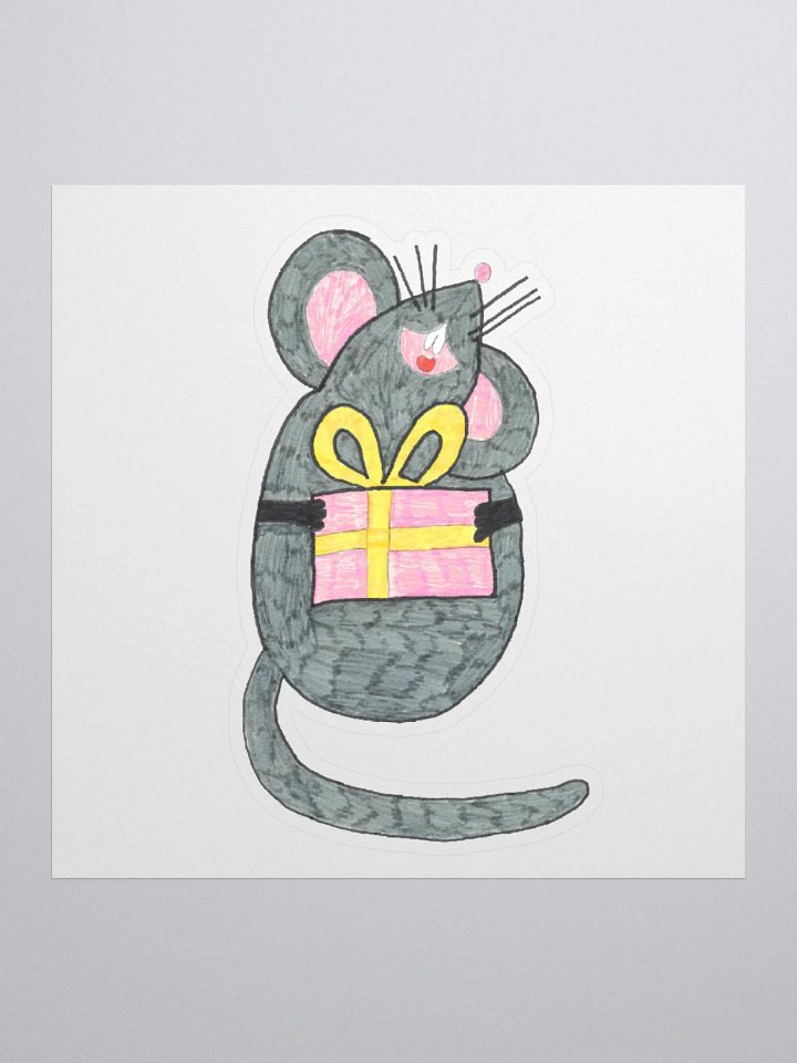 Present mouse sticker product image (1)