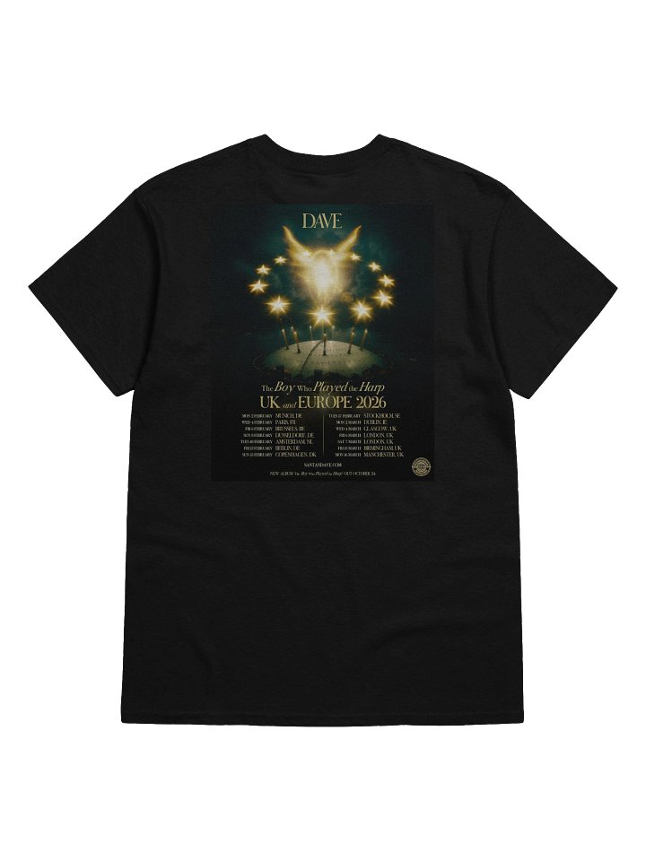 The Boy Who Played the Harp Dave UK Europe Tour 2026 T-shirt product image (2)