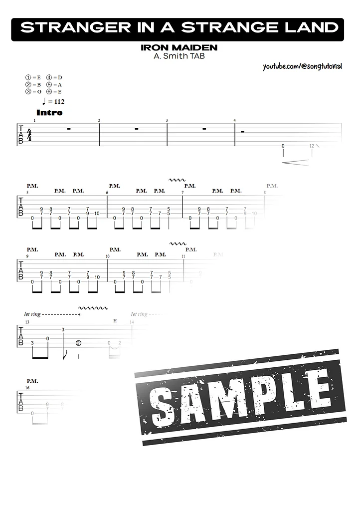 Stranger in a Strange Land | PDF Tab + Guitar Pro | Iron Maiden product image (2)