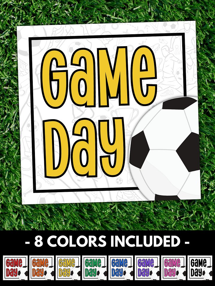 Soccer Game Day Gift Tags - 8 Colors Included product image (1)