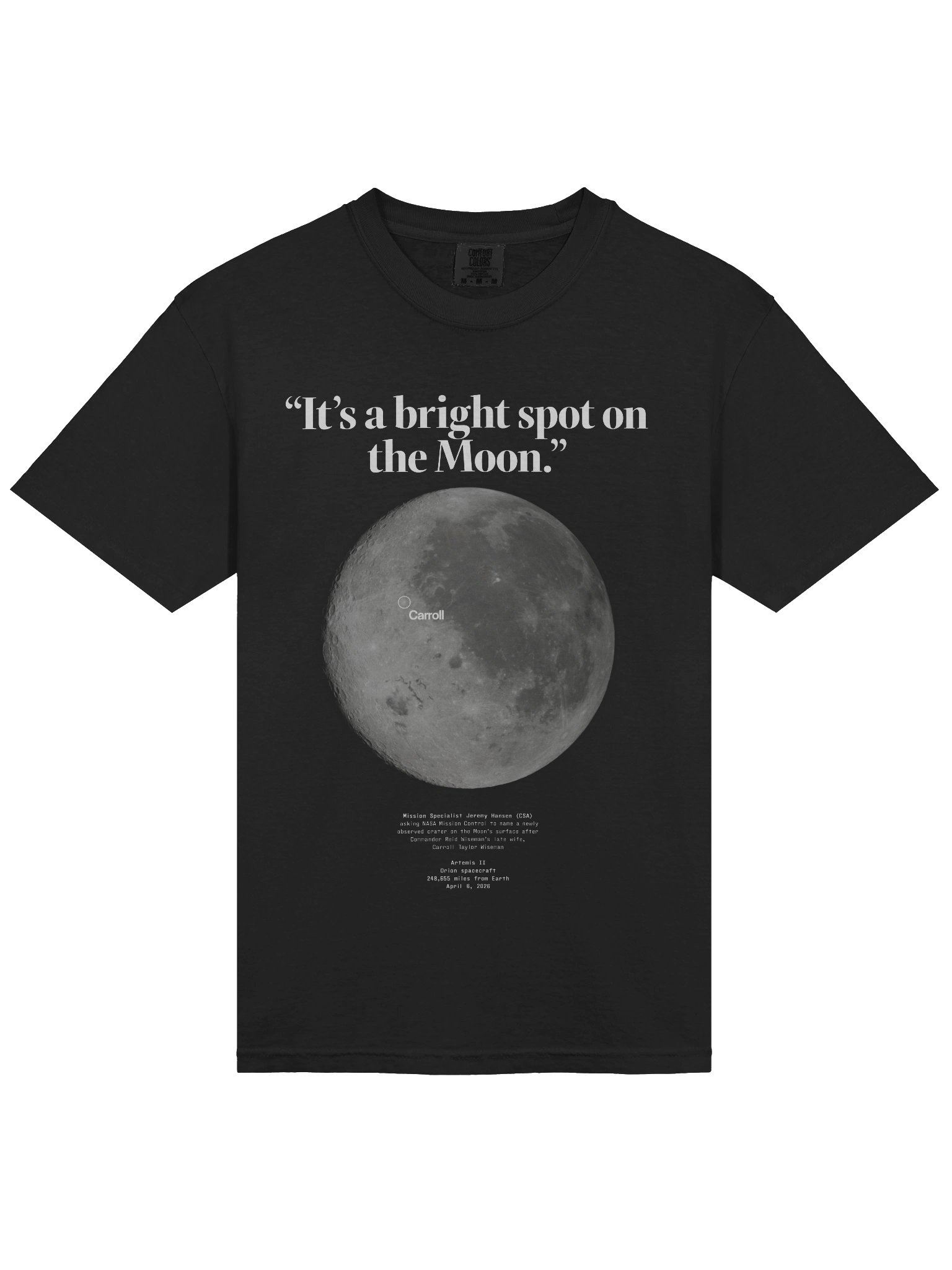 Carroll Crater T-Shirt (Moon Only) product image (3)