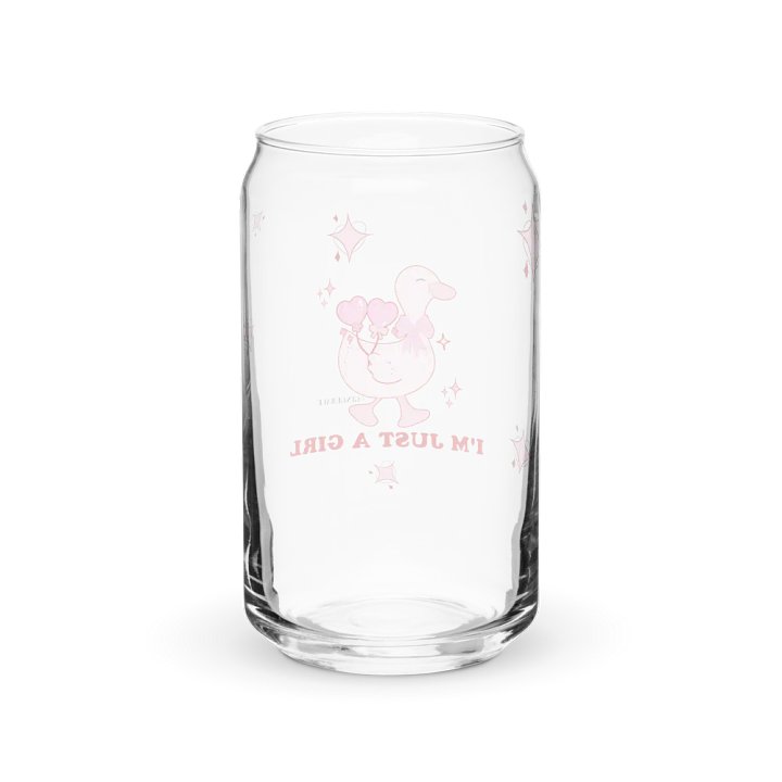 IM JUST A GIRL GLASS W/STRAW product image (2)