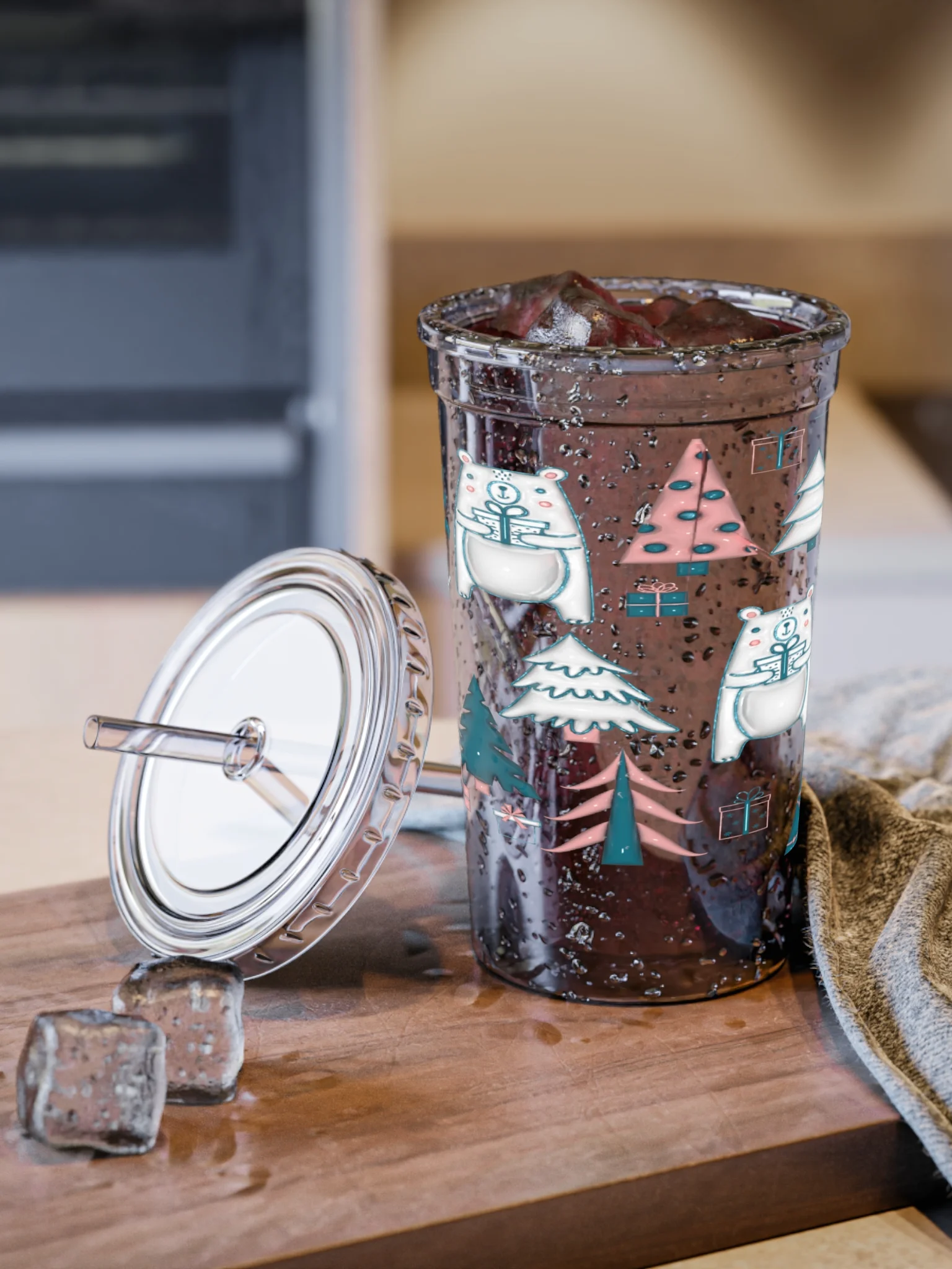 Festive Bears Christmas Acrylic Tumbler product image (6)