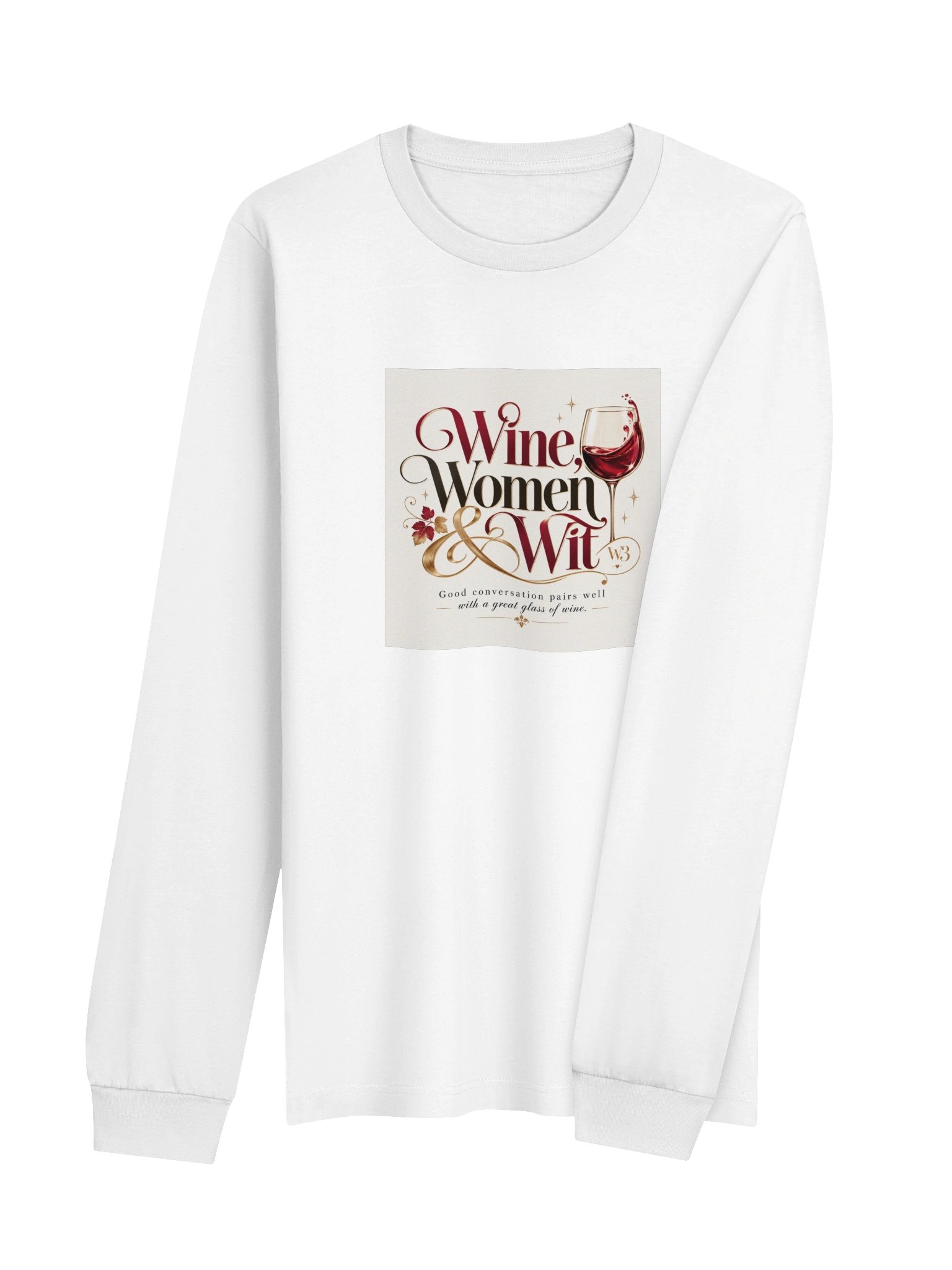 Wine, Women & Wit Long Sleeve Tee product image (4)