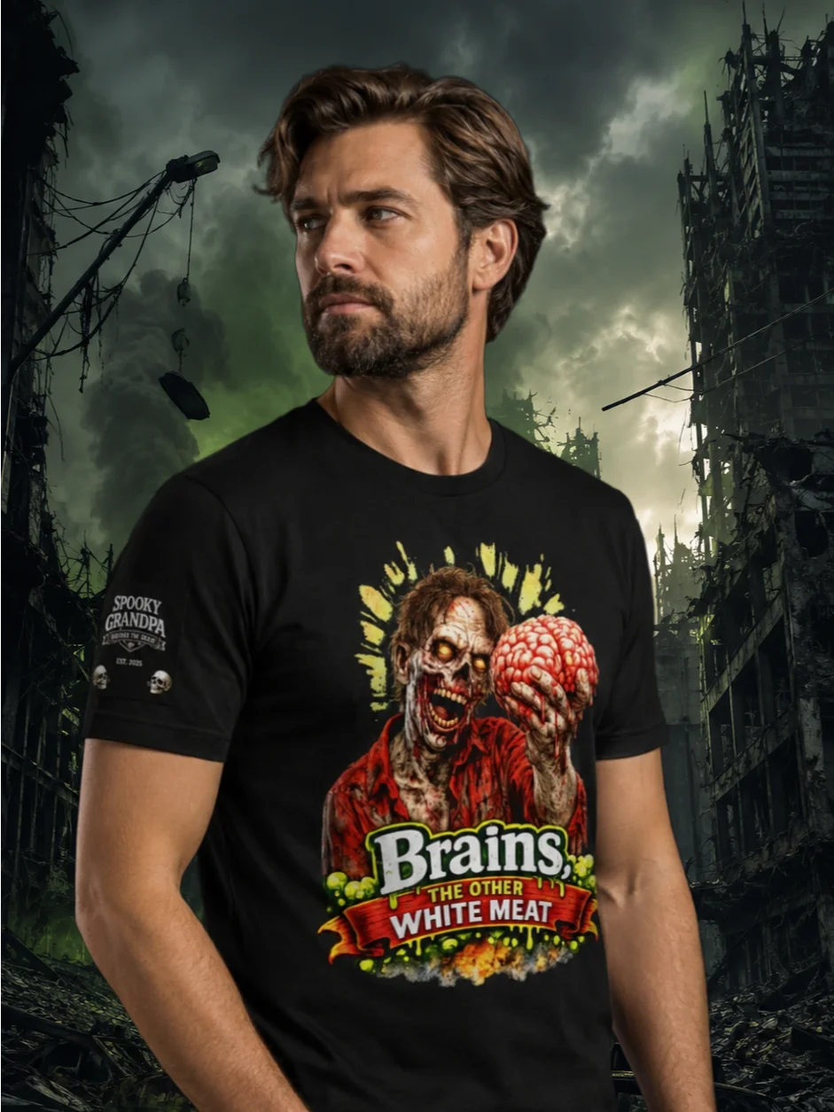 Brains: The Other White Meat – Zombie Commercial Edition – Men's Tee product image (3)