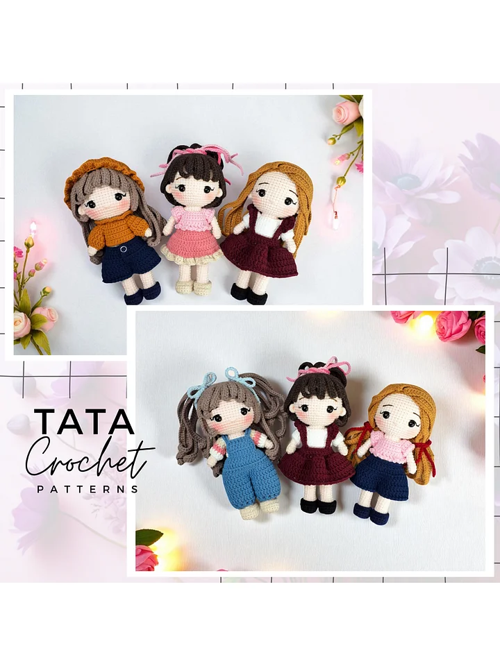 PDF -♡- Doll Dress Up & Transformation -♡- Amigurumi Doll Crochet Pattern product image (1)