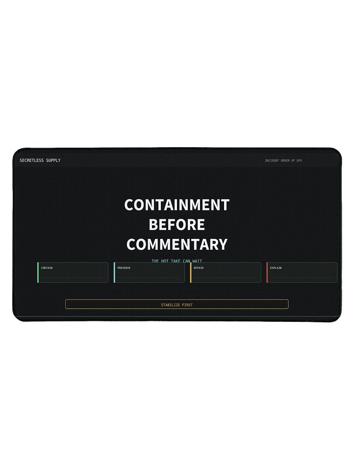 Containment Before Commentary Desk Mat product image (1)