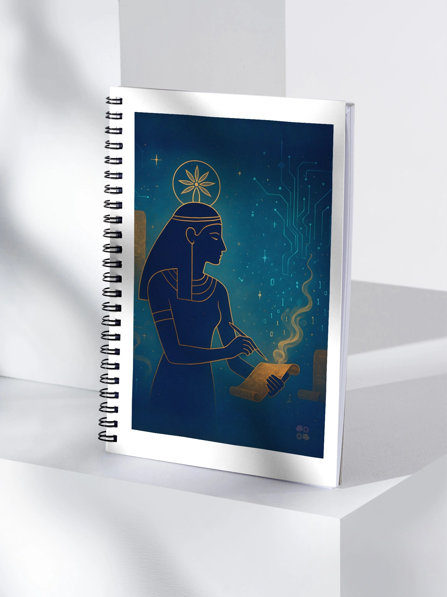 Internet with Seshat, Goddess Ritual Spiral Notebook product image (4)