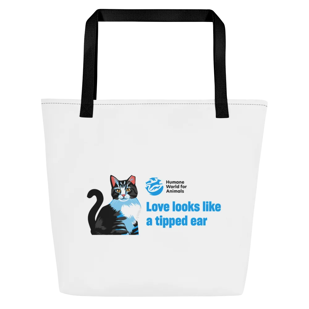 Love looks like a tipped ear - Tote bag with pocket product image (1)