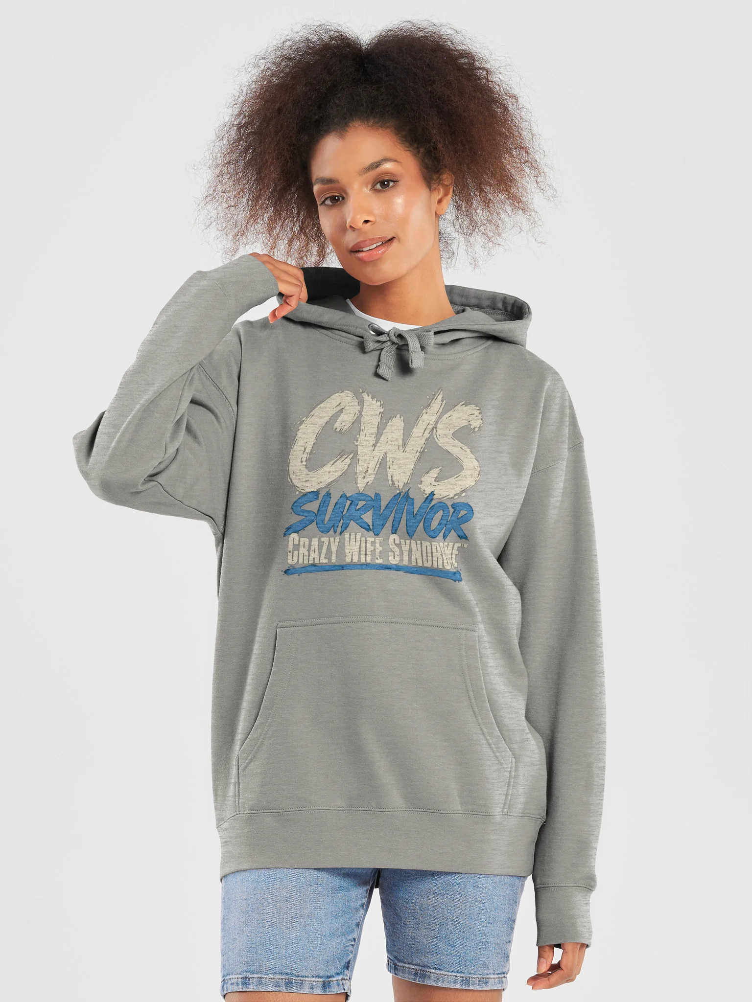CWS Survivor Hoodie — Crazy Wife Syndrome™ | Carbon Grey product image (5)