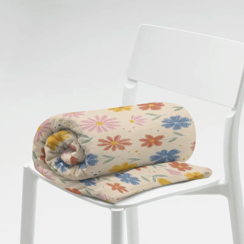 Pastel Floral Throw Blanket product image (5)