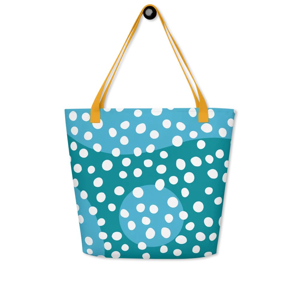 Turquoise Dot Clusters Large Tote Bag product image (5)