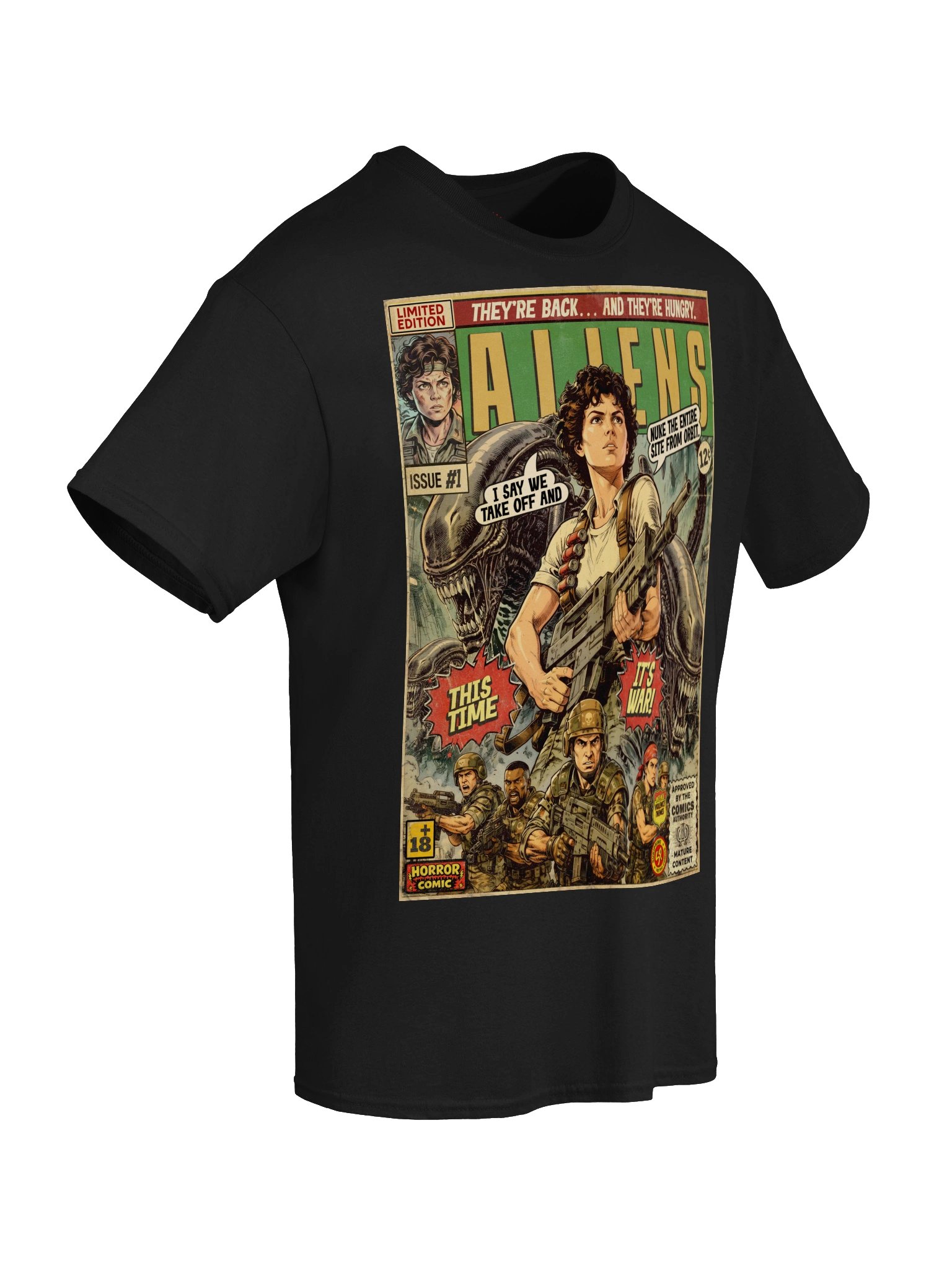 Aliens Movie Comic Art T-Shirt product image (6)