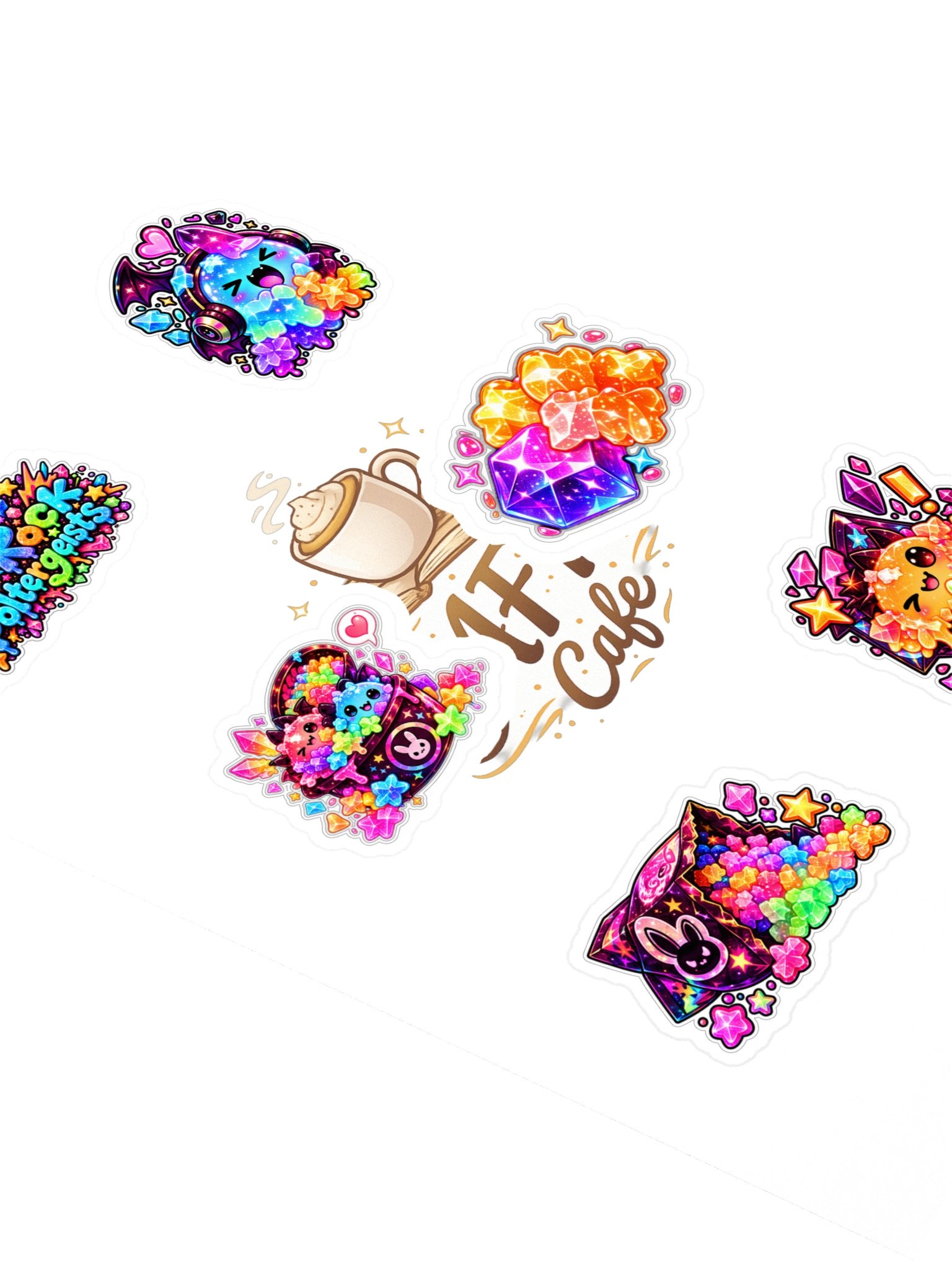 The AFK Cafe™ Pop Rock Poltergeists | 6-Piece Sticker Pack Vol. 3 product image (2)