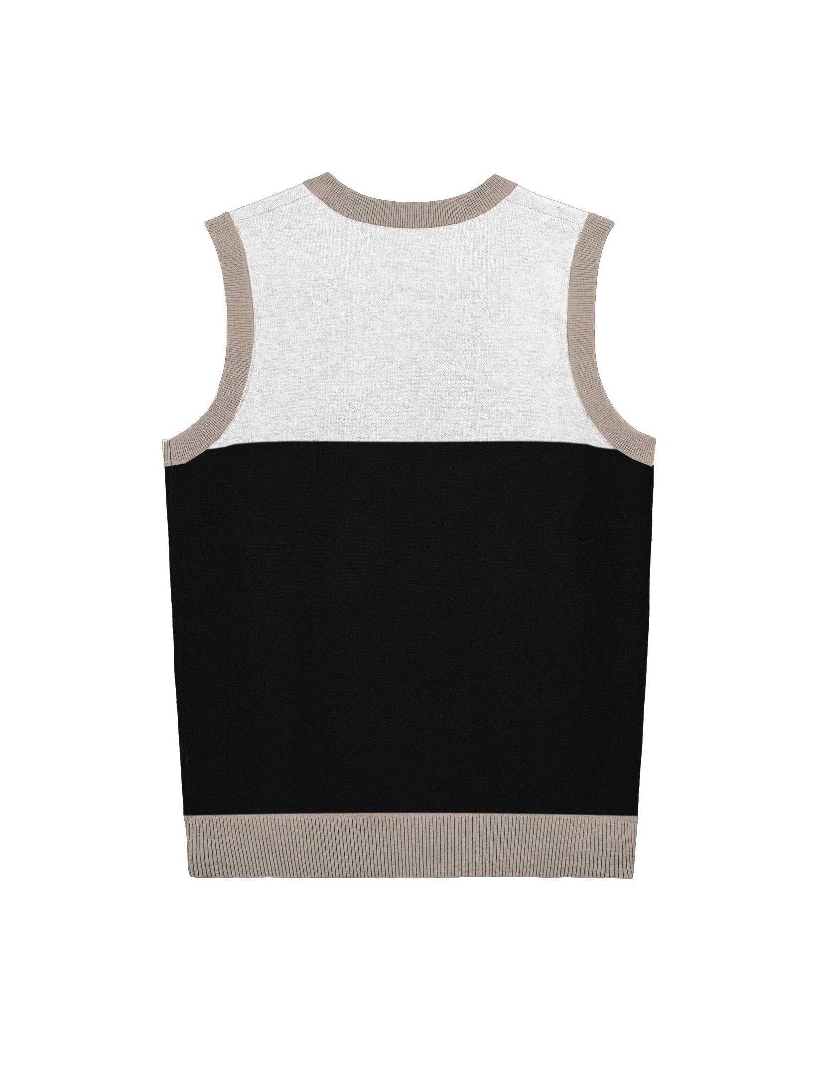 Knitted V-Neck Vest-Fawn product image (4)
