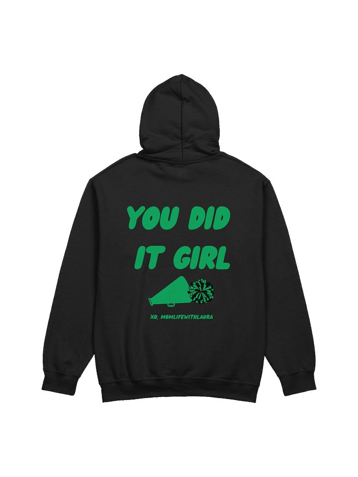 You Did it Girl Cheer Hoodie - Black/Green product image (2)