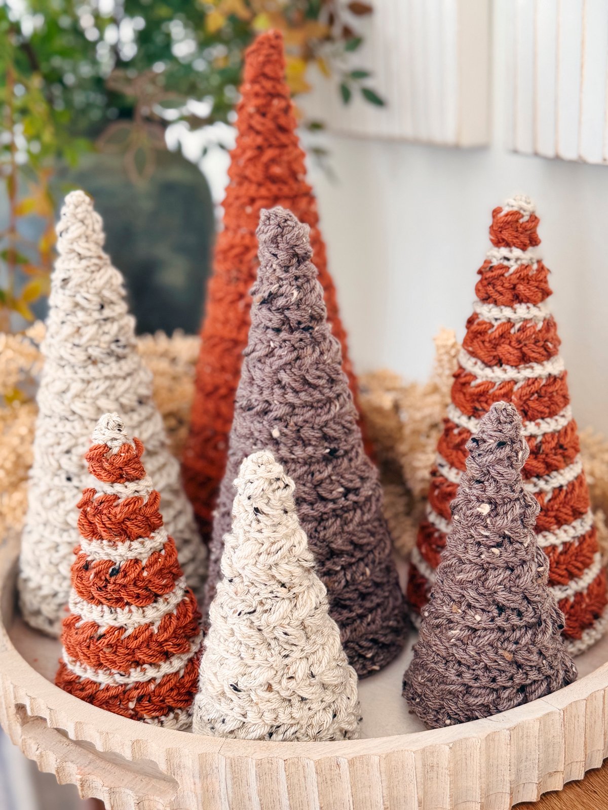 Wheat Stitch Fall Decor Crochet Bundle — Pumpkin, Tree, Ghost & Coffee Cup Cozy product image (3)