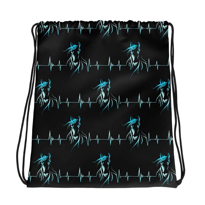 Horse Heartbeat All-Over Print Drawstring Bag product image (1)