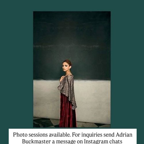 @adrianbuckmaster has photo sessions available. For inquiries send Adrian Buckmaster a message on Instagram chats.