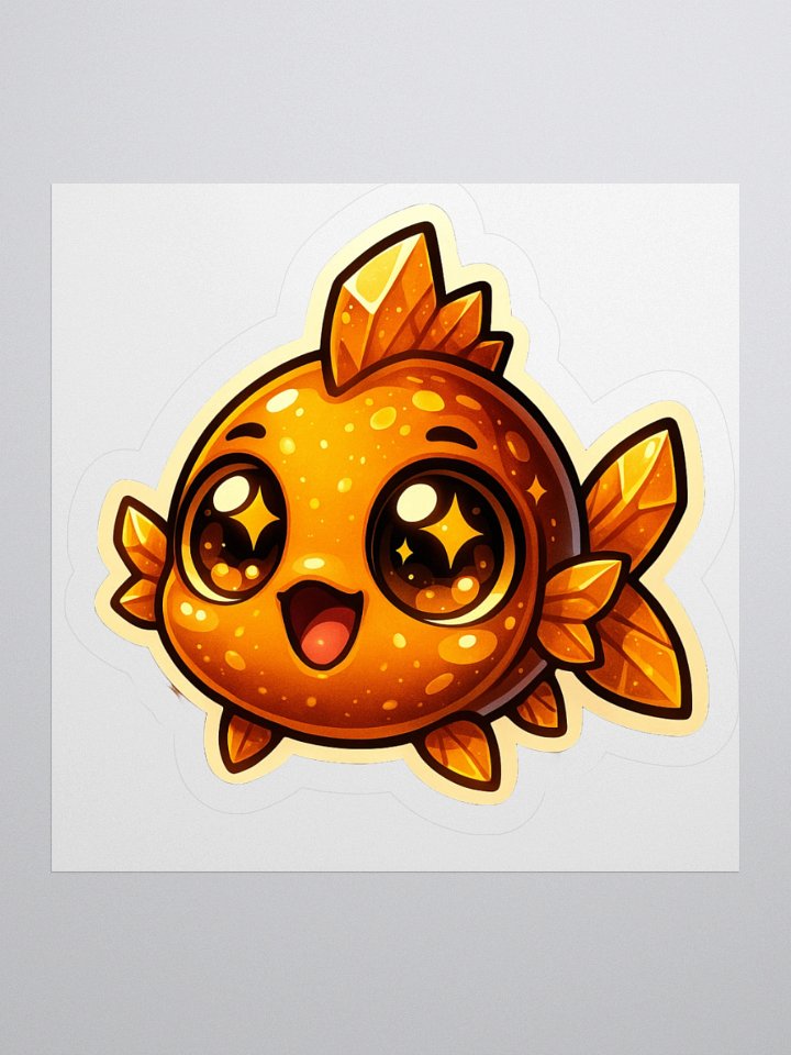 Orange Agate Fish Kiss Cut Sticker product image (2)