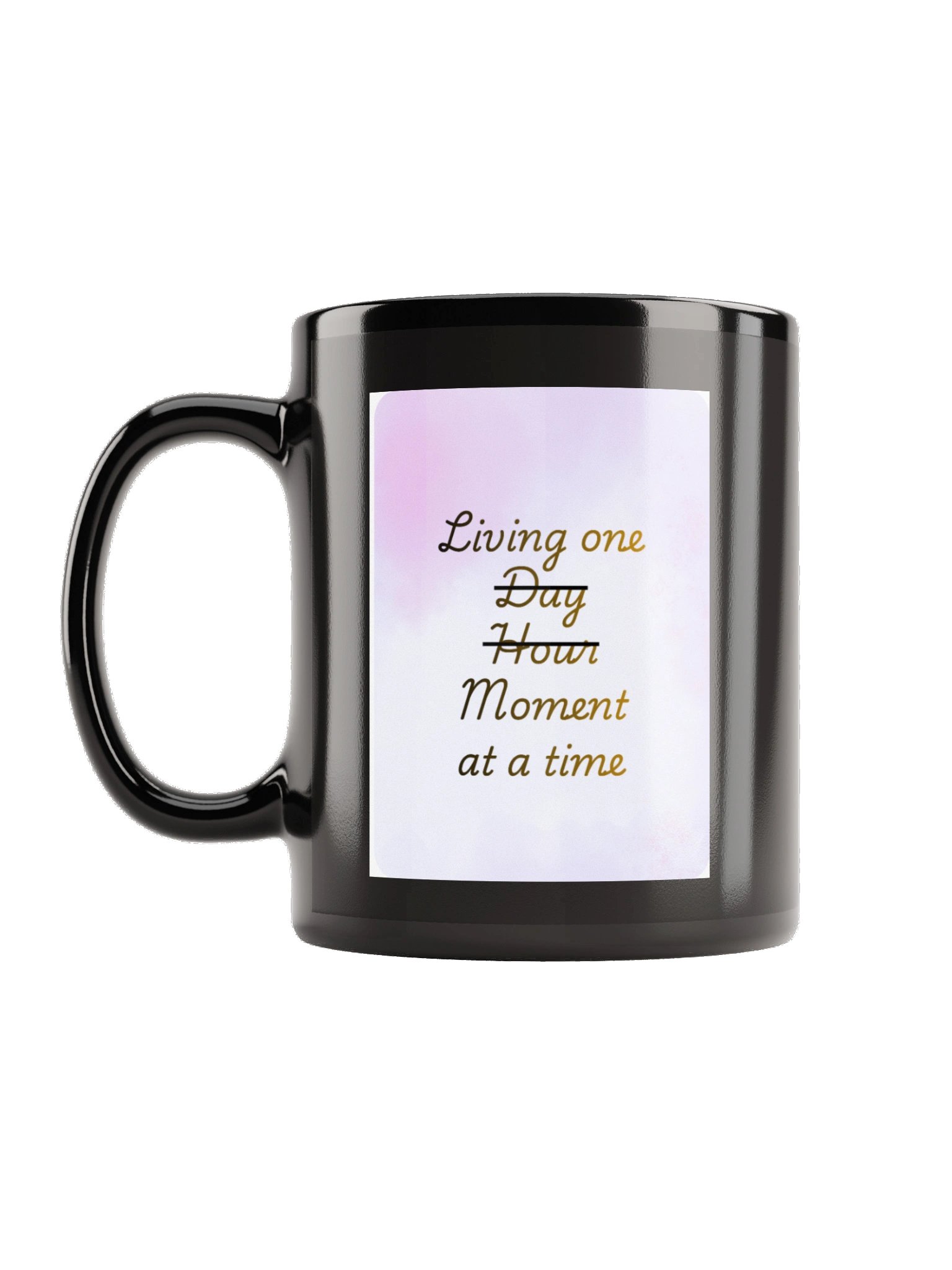 Mind Matter- Living One Moment- Black Mug product image (1)