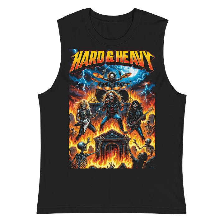 Skully Inferno Rock Band Muscle Tank product image (2)