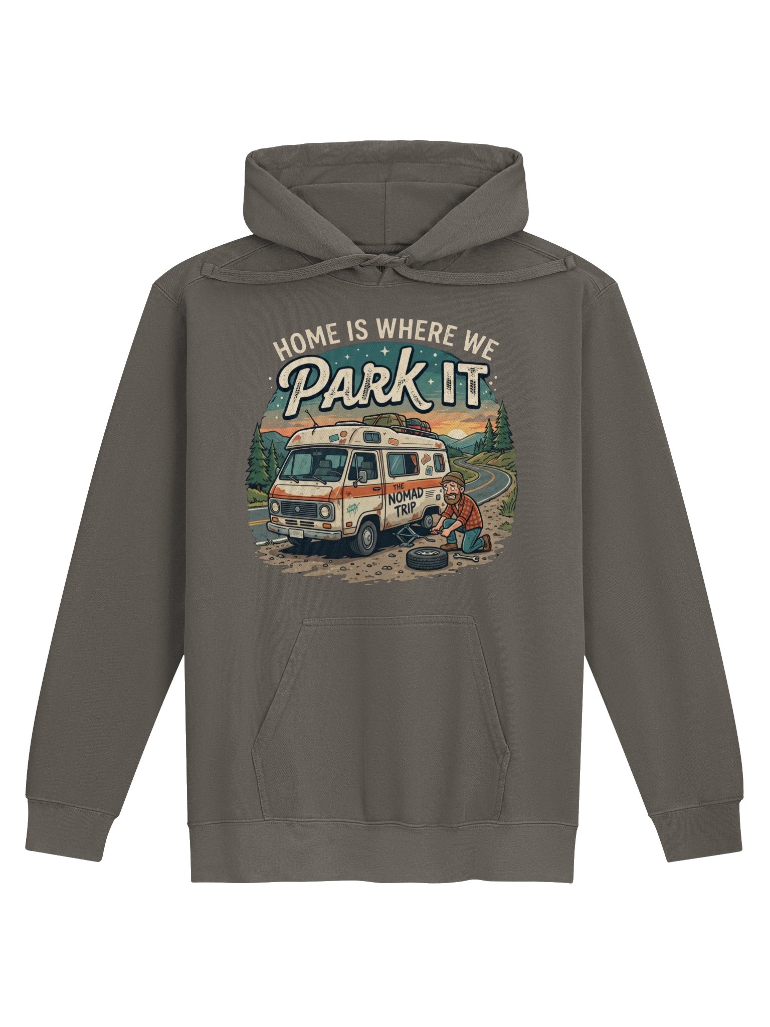The "Home Is Where We Park It" Premium Campfire Hoodie product image (3)