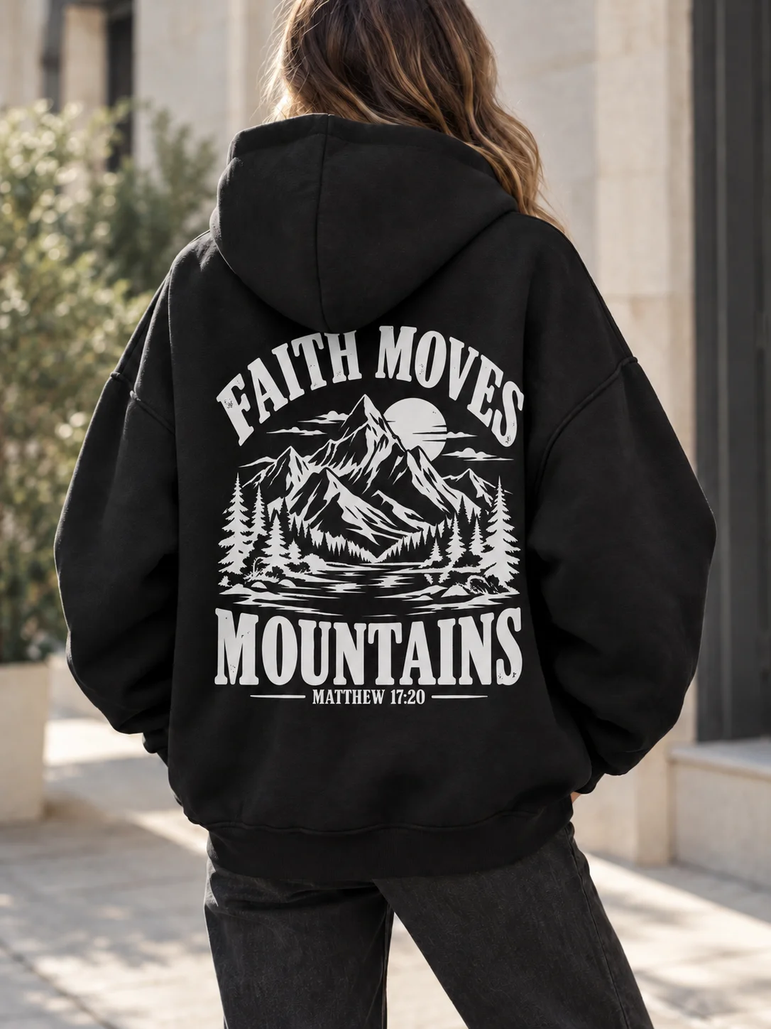 Faith Moves Mountains PNG | Christian T-Shirt Design | Matthew 17:20 product image (8)