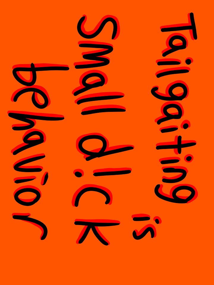 Tailgating Is Small D!ck Behavior patch product image (2)
