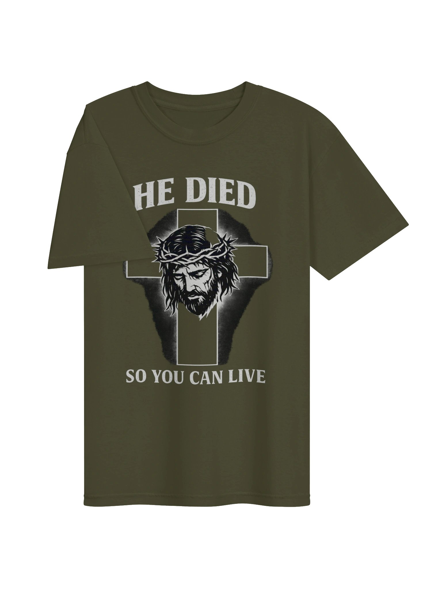 He Died So You Can Live Shirt | Jesus Cross Christian T-Shirt | Faith-Based Apparel | Religious Gift | Kingdom Life Co. product image (4)