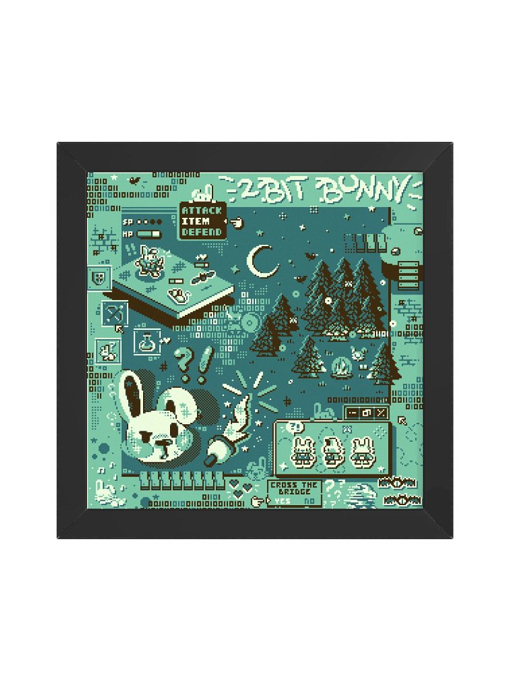 framed 2bit bunny print product image (1)