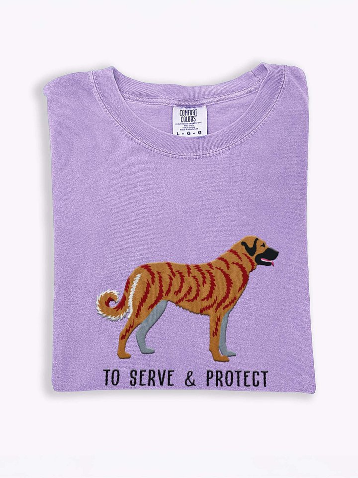 To Serve and Protect T-Shirt(Embroidered) of an Anatolian Shepherd Dog(Brindle) product image (1)