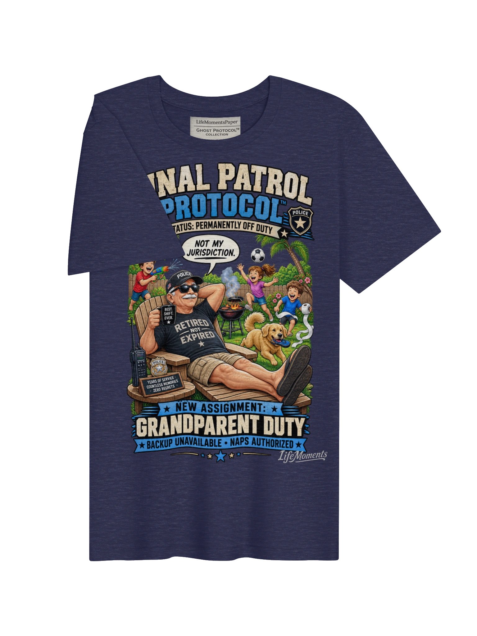 Retired Police Officer Shirt | Funny Grandparent Duty Cop Gift product image (23)