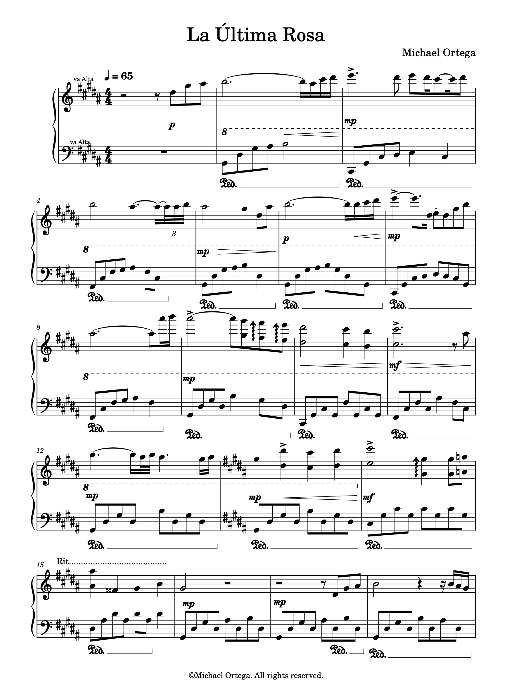 La Última Rosa (Piano Score) product image (2)