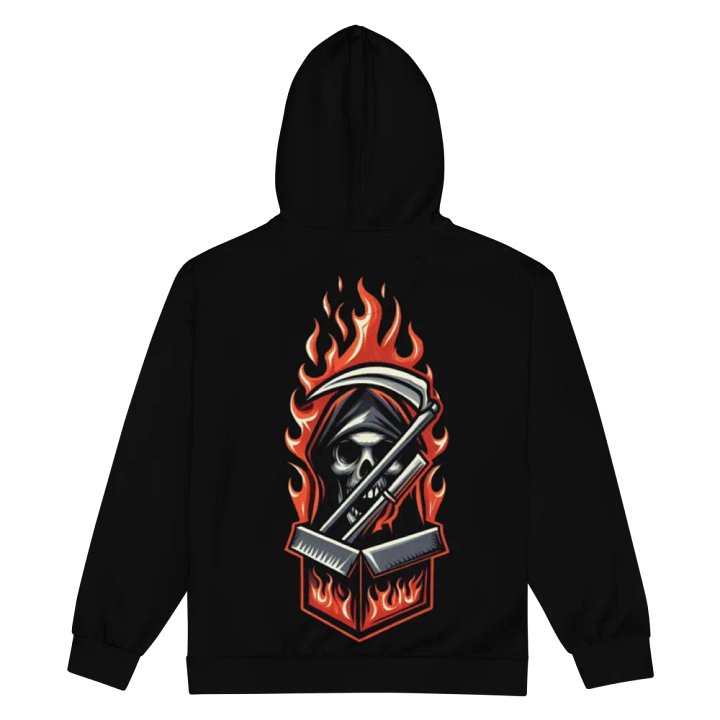 HOT BOX FAM HOT BOX "DEATH" REAPER ZIP UP HOODIE product image (2)