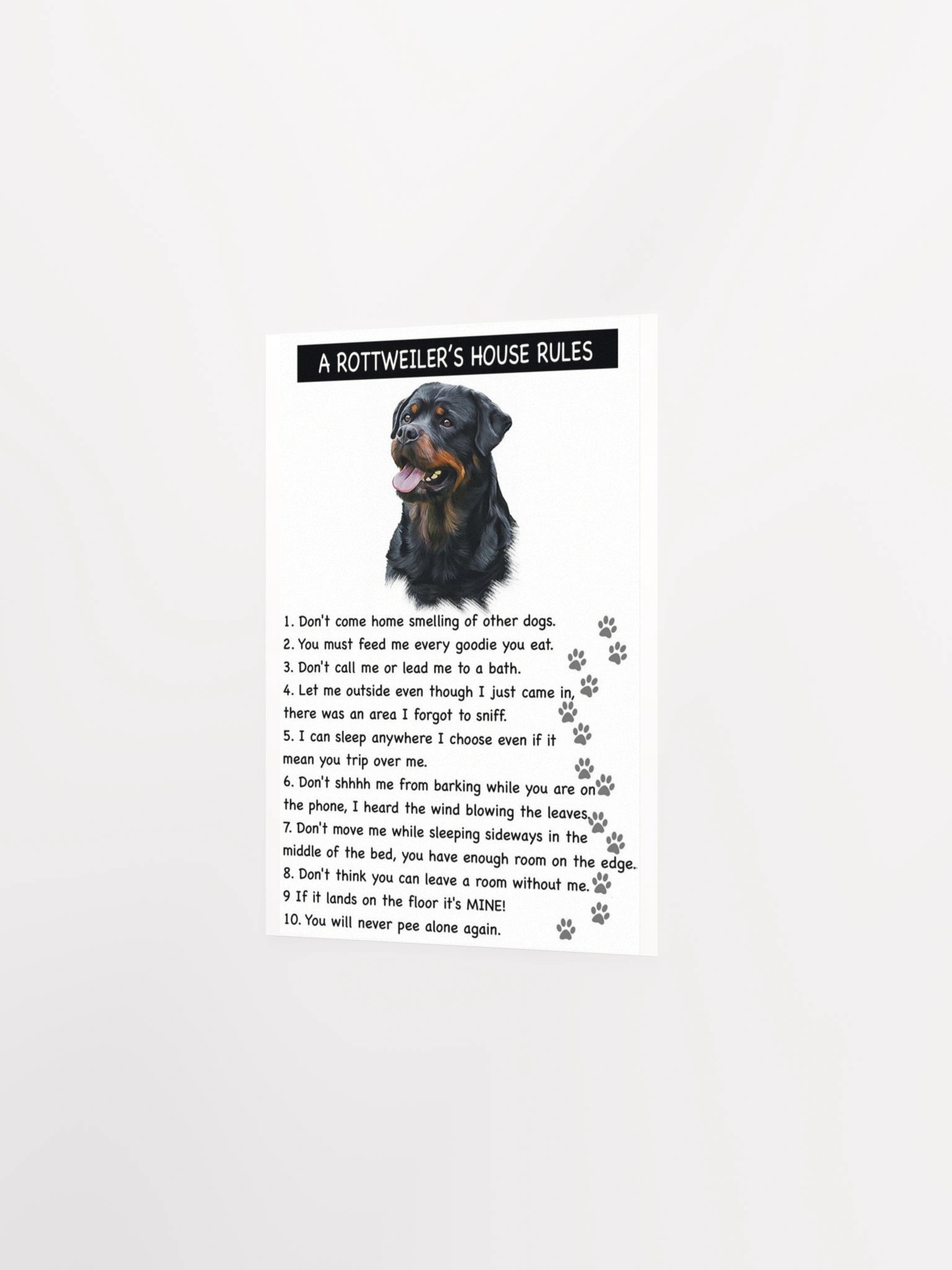 A Rottweiler's House Rules - Poster product image (15)