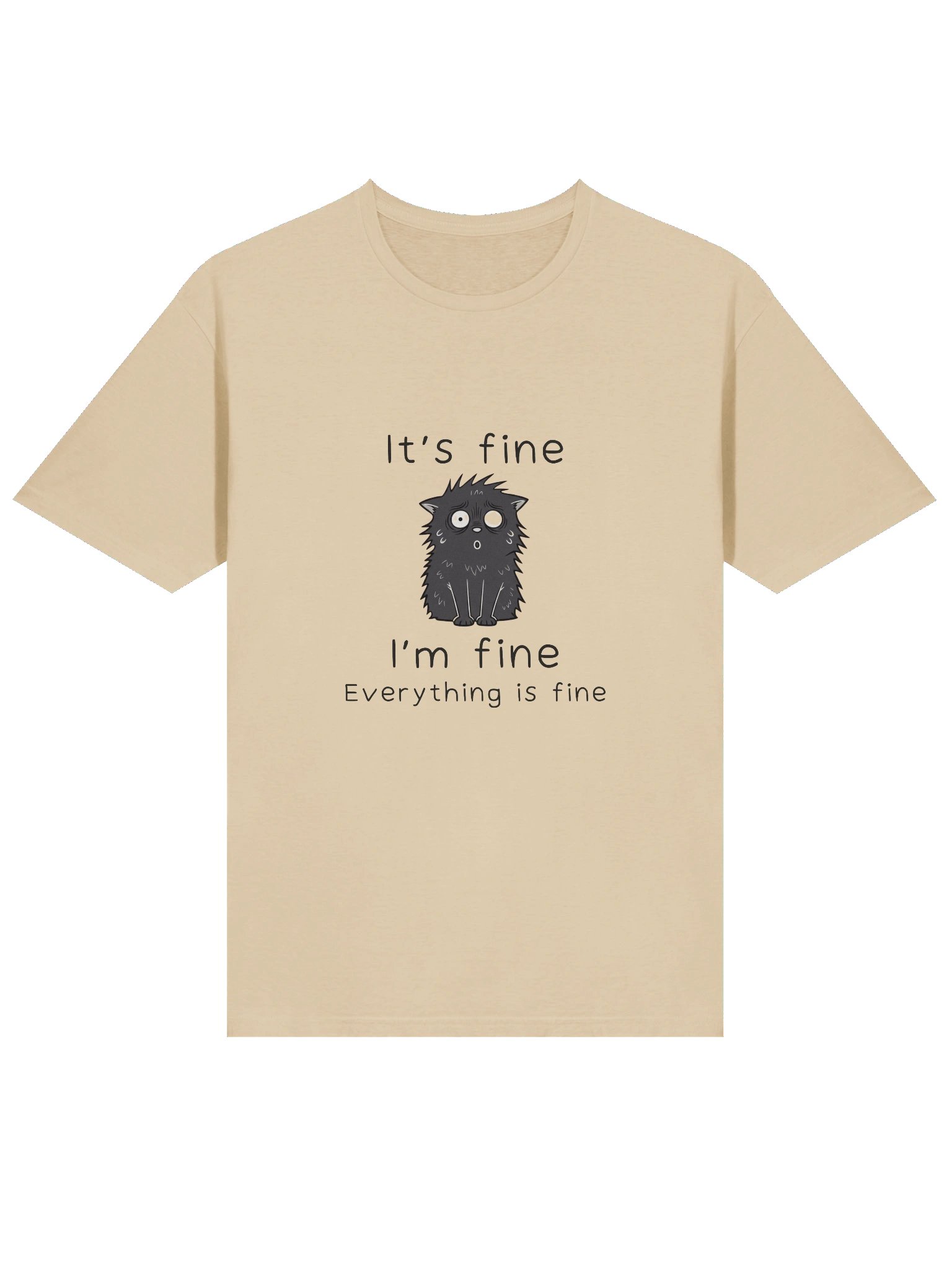 Anxious Cat 'It's Fine' T-Shirt product image (17)