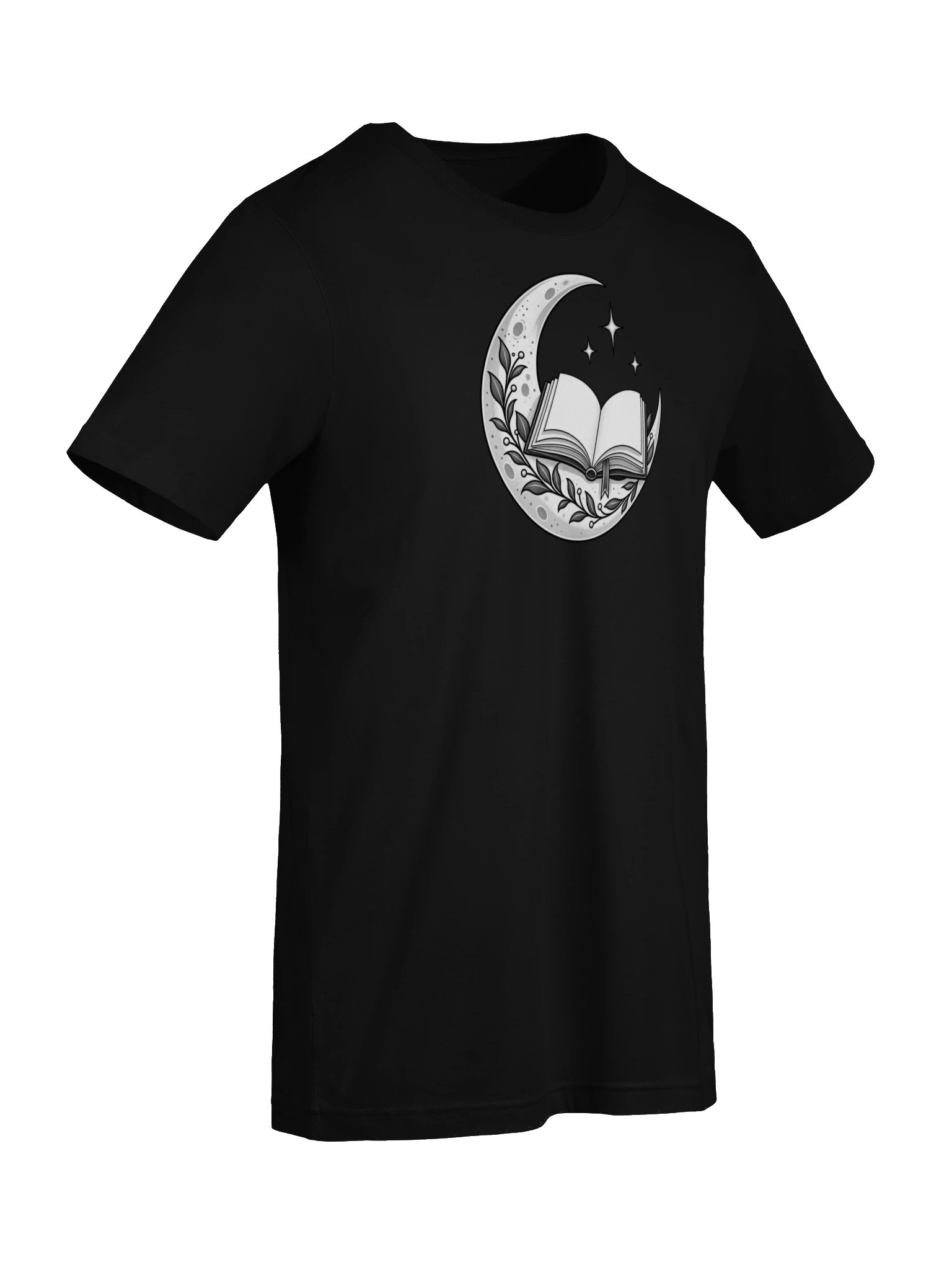 Moonlit Pages Black and White T-Shirt product image (5)