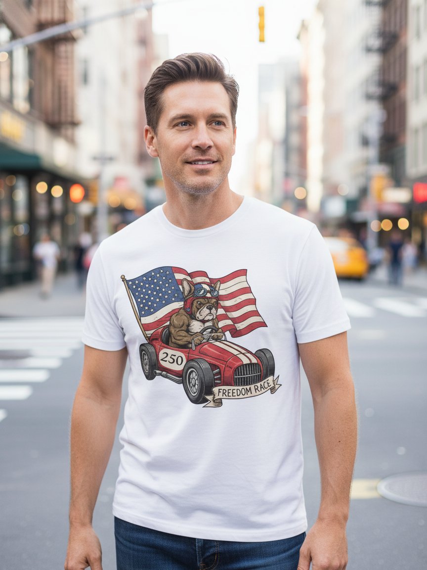 Freedom Race Bulldog T-Shirt product image (1)
