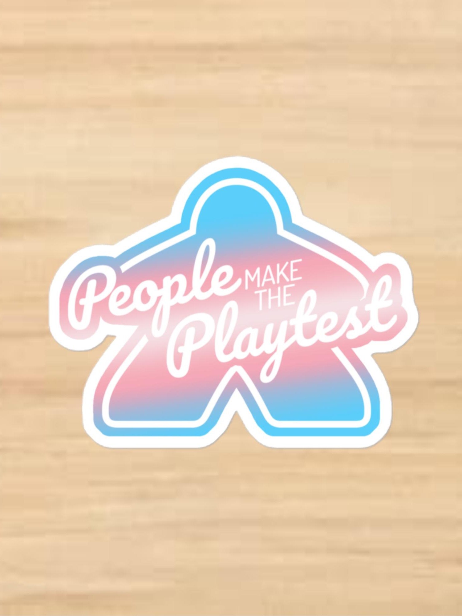 Big Meeple Trans Pride PMTP Vinyl Sticker product image (1)