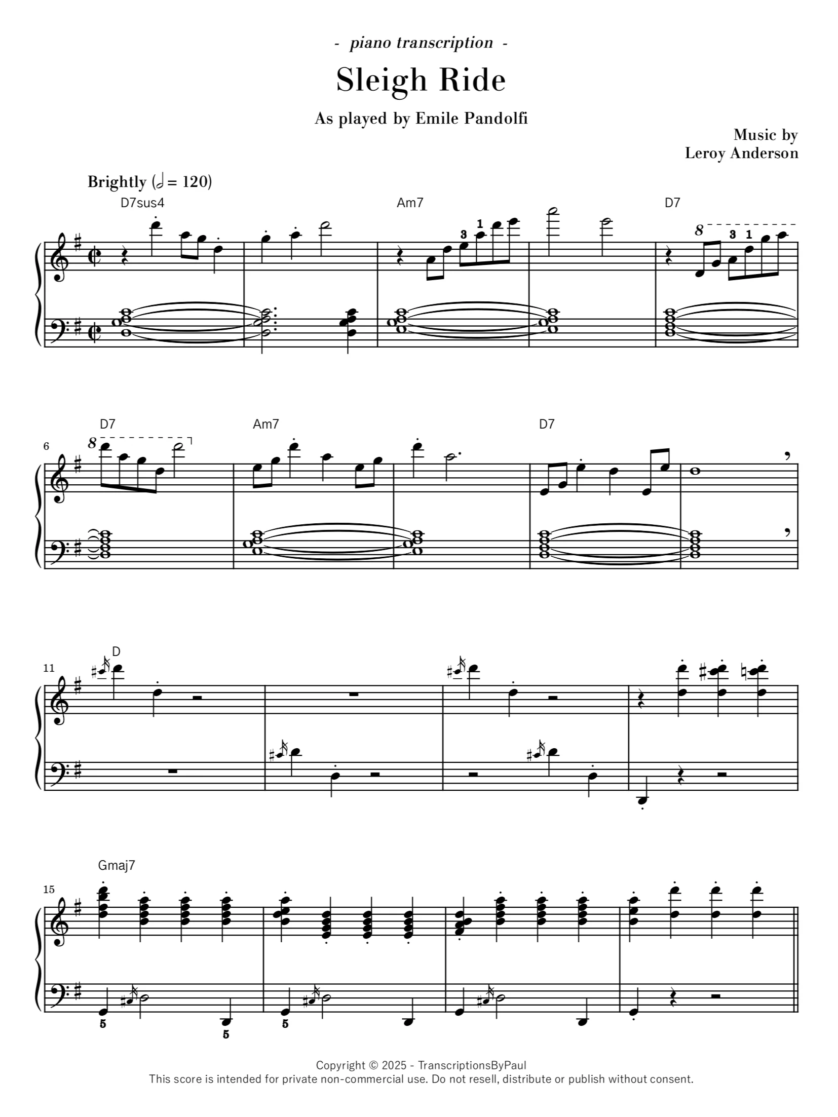 Sleigh Ride - Emile Pandolfi product image (1)