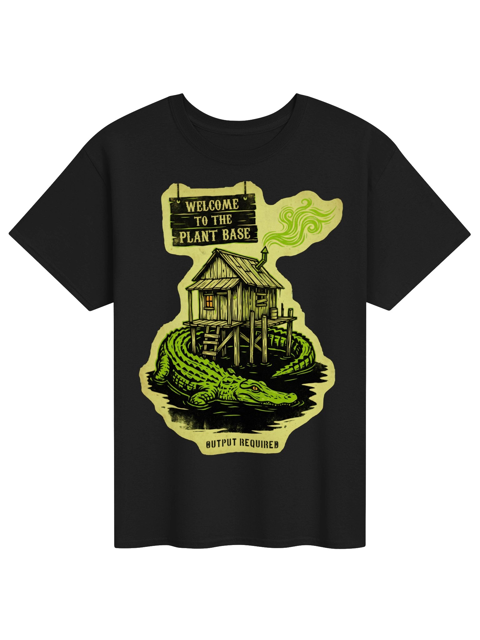 Welcome To The Plant Base Bayou Alligator Swamp Shack Louisiana T-Shirt product image (1)