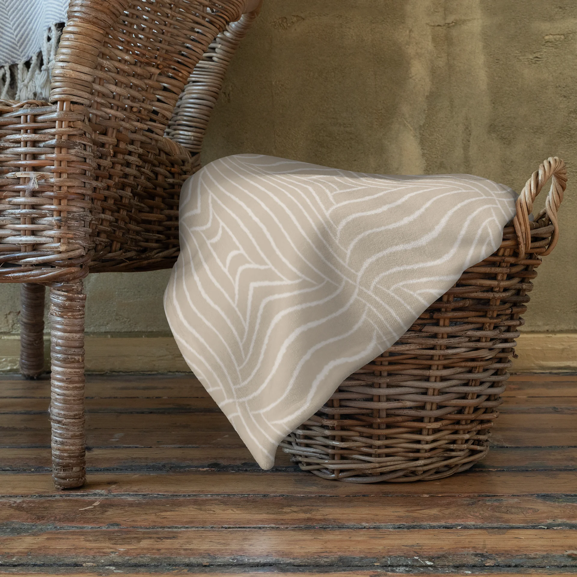 Warm Beige Minimalism Throw Blanket product image (6)