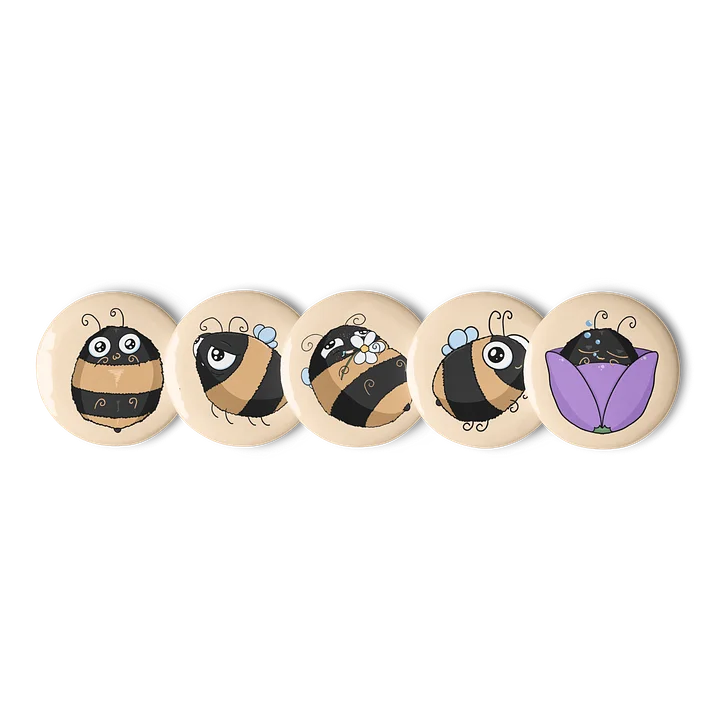 Bumble-Fluff Pin Buttons Set product image (1)