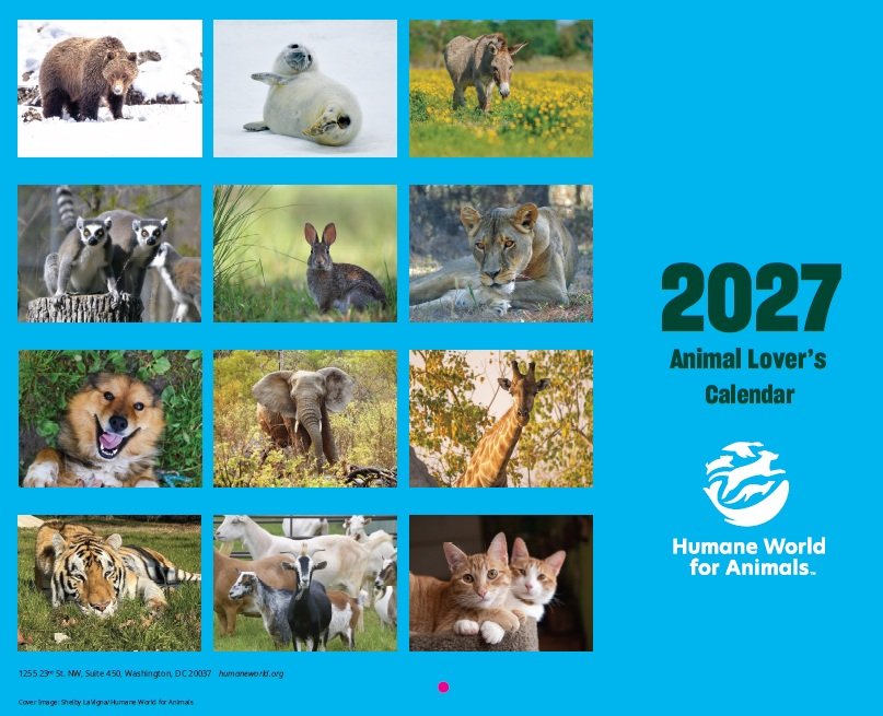 2027 Animal Lover's Wall Calendar product image (2)
