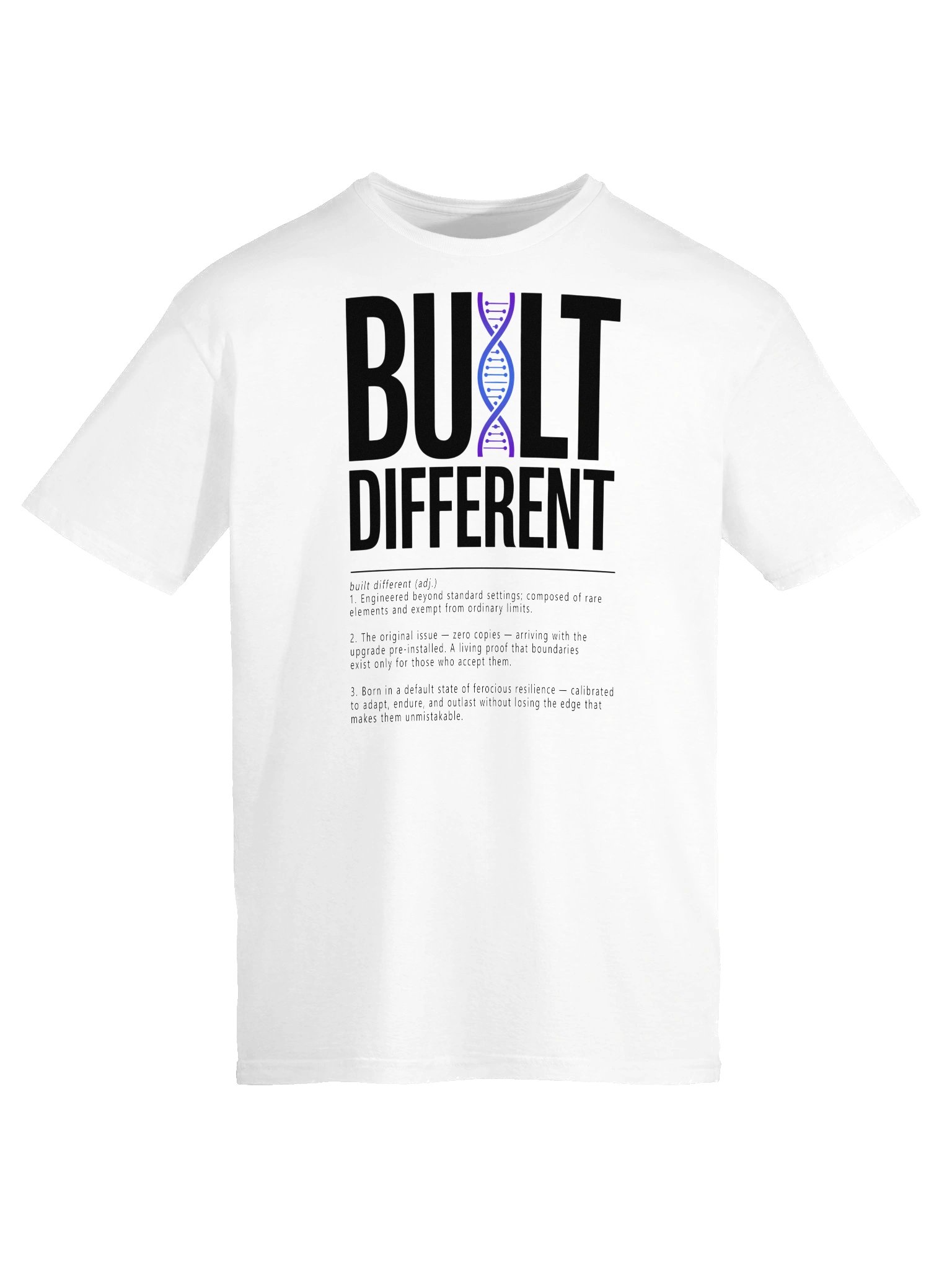 BUILT DIFFERENT Helix Graphic T-Shirt Onyx V1 Defined product image (3)
